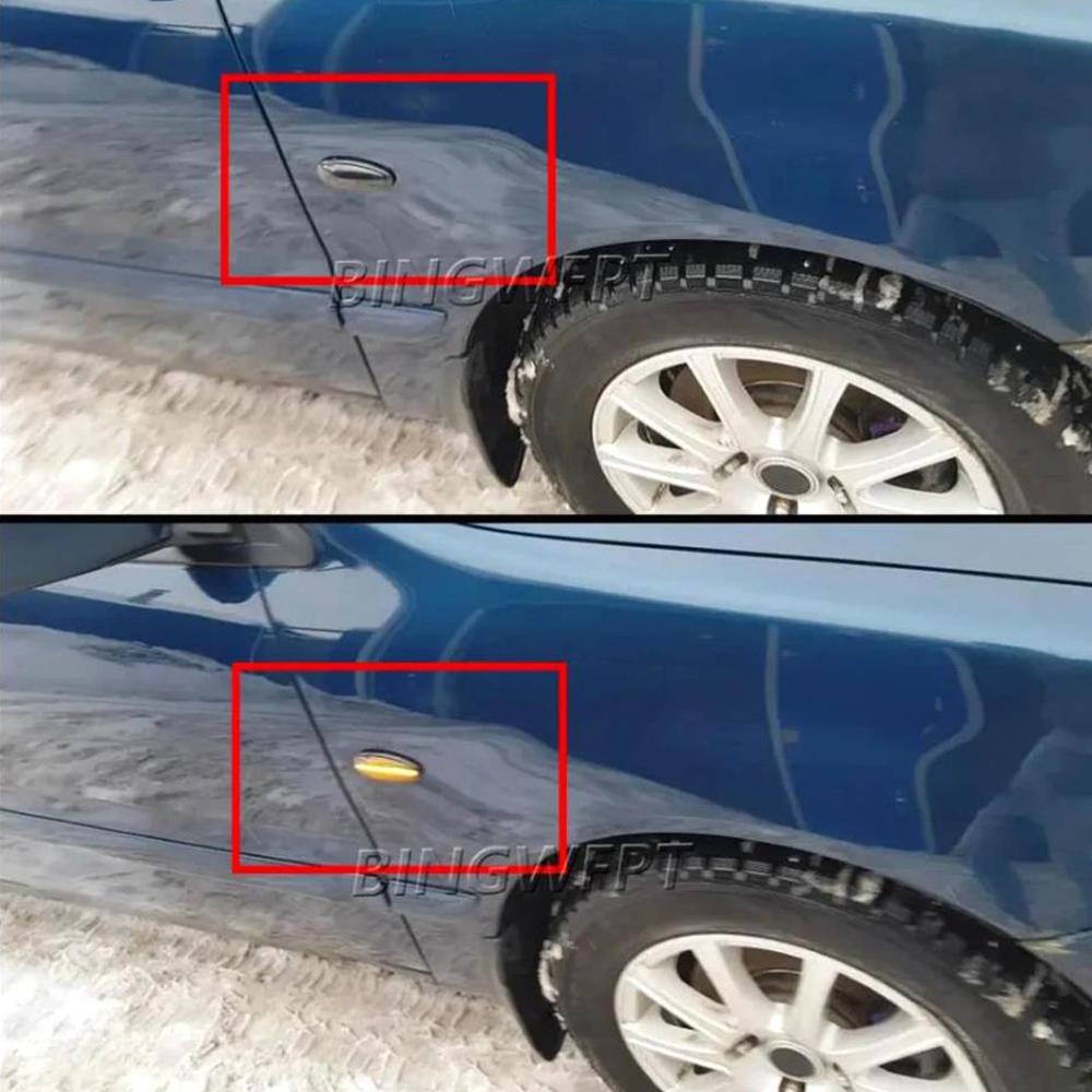 2PCS LED Dynamic Side Marker Lights Arrow Turn Signal Lamps For Mitsubishi Pajero Sport K9 Galant Outlander Lancer Freeca I-MievTurn Signal 2