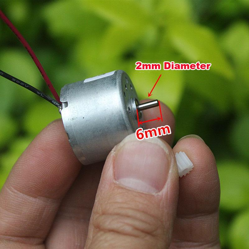 1 Piece Dc 3V 5V 6V 7400Rpm Mini 320 Motor Micro 24Mm Round Spindle Motor 12T Plastic Gear Diy Solar Power Fan Hobby Toy Model