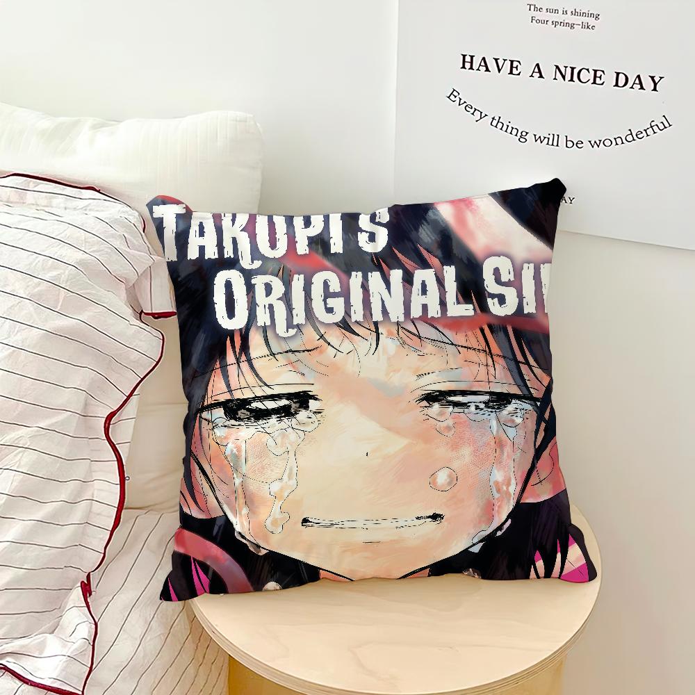 anime manga Comfortable tTakopis soft Pillow Sin Case for Sofa Living Room Home office Decor Original Protective Covers