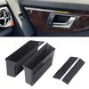 ABS Front Door Handle Storage Box 2pcs, Compatible For Mercedes-Benz GLK X204 2008-2015, Armrest Insert Organizer, Black