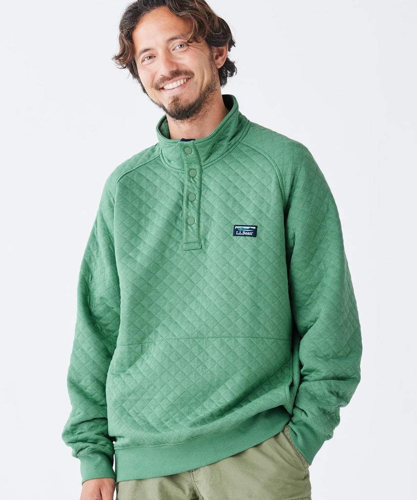 Quilted Mock Neck US Size Classic Navy 1000027767 L.L.Bean Men's Sweatshirt, Fit, Regular, Small, Blue,