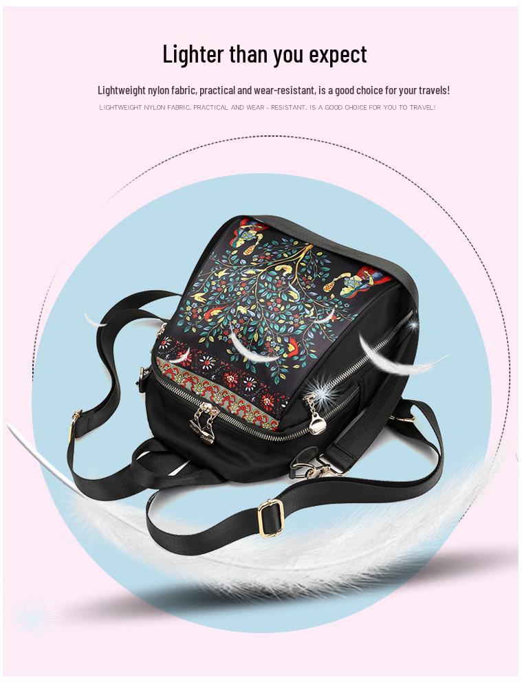 Women's Oxford Cloth Casual Fashion Print Travel Backpack - 2025 Trend