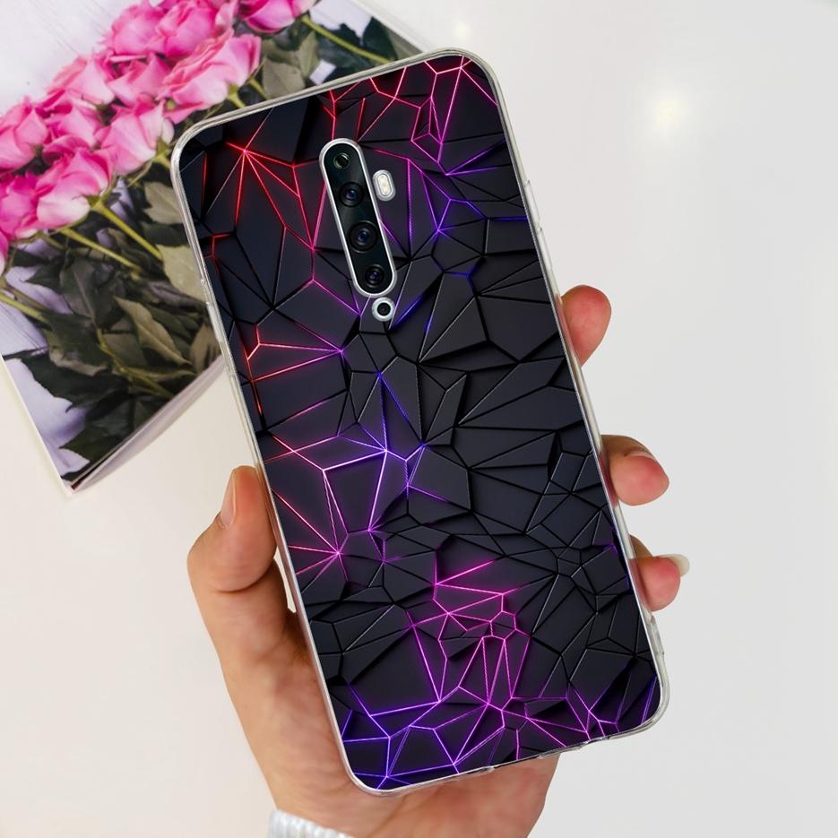 For Oppo Reno 2 2F 2Z Case Luxury Painted Cover Clear Silicone Phone Case For Oppo Reno2 F Reno 2Z Reno2 Reno2F Reno2Z Soft Bags