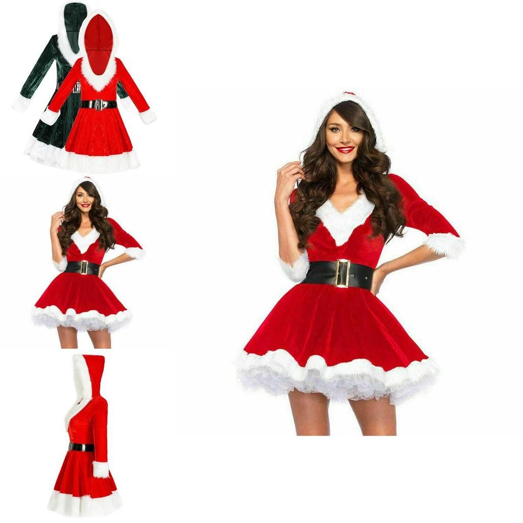 Cozy Santa Claus Christmas Costume For Women Featuring Breathable And Warm Material