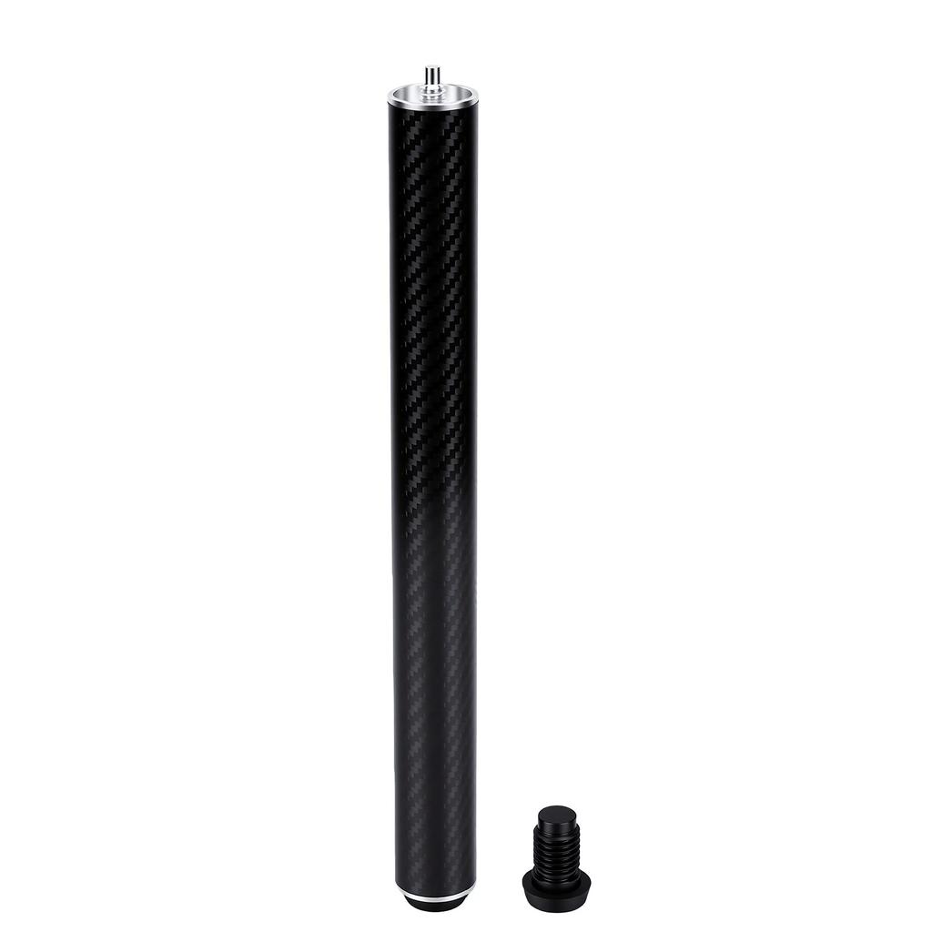 Pool Cue Extension Fit for Cuetec Stick 12 Inch Carbon Fiber Billiard Cue Extension with Bumper Billiard Accessories