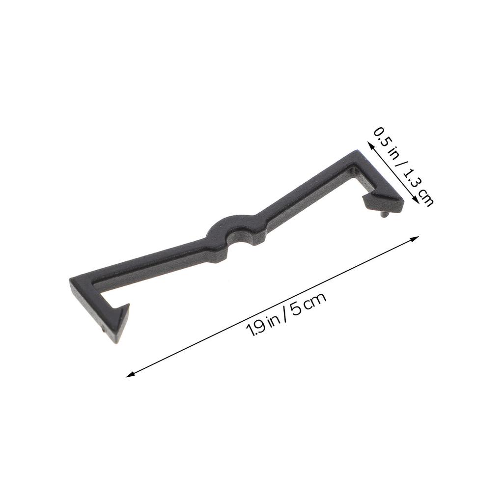 100Pcs Black Peg Hook Fixer Sturdy Plastic Clips to Secure Hooks on Pegboards Wall Organization System Components