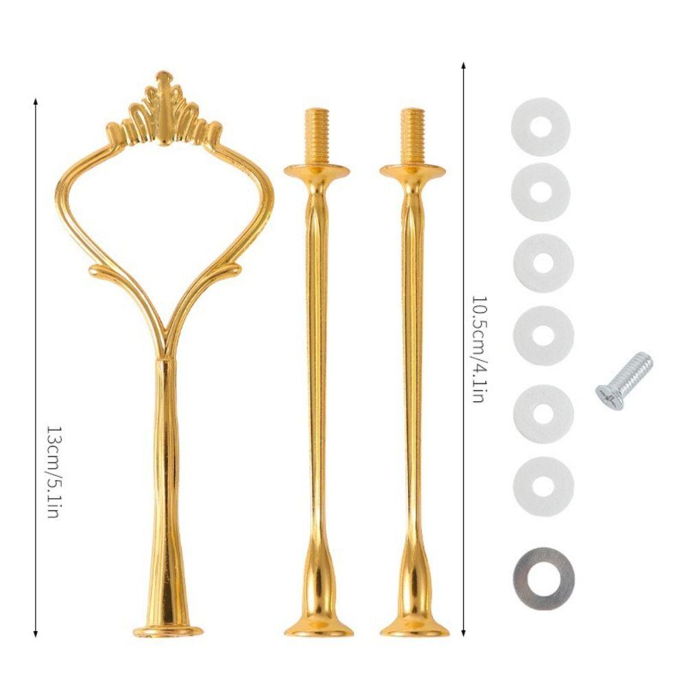 Crown Handle Cupcake Display Holder 2 Tiers 3 Tier Tiered Fruit Plate Cake Stand Assembly