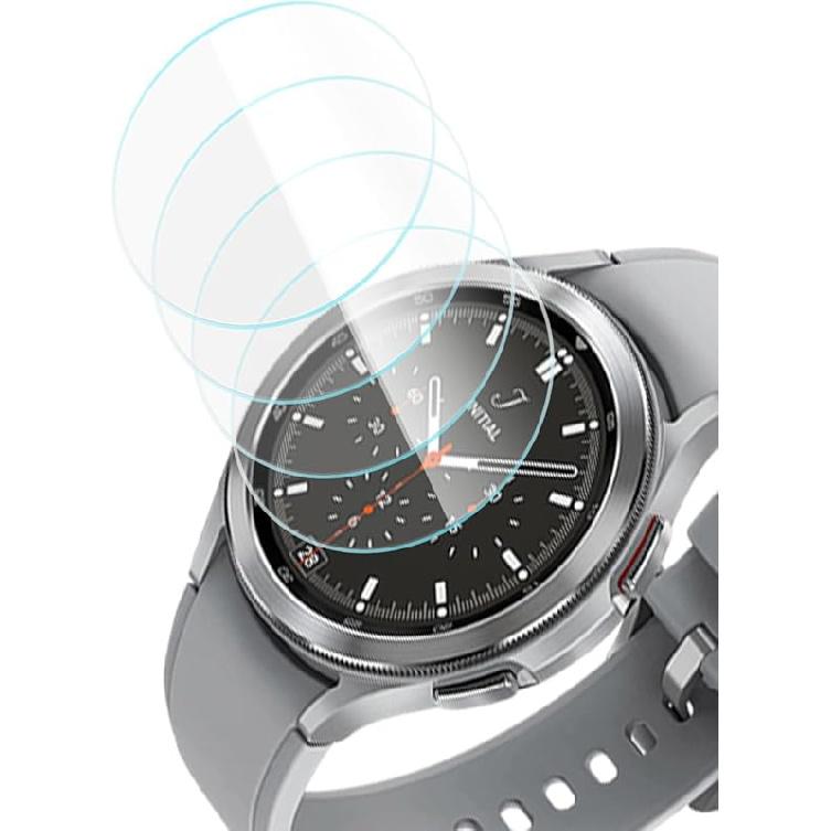 4 Pack Screen Protectors for Samsung Galaxy Watch 4 Classic 46mm,High Definition Anti Scratch Tempered Glass Screen Protector for Samsung Galaxy Watch 4 Classic 46mm