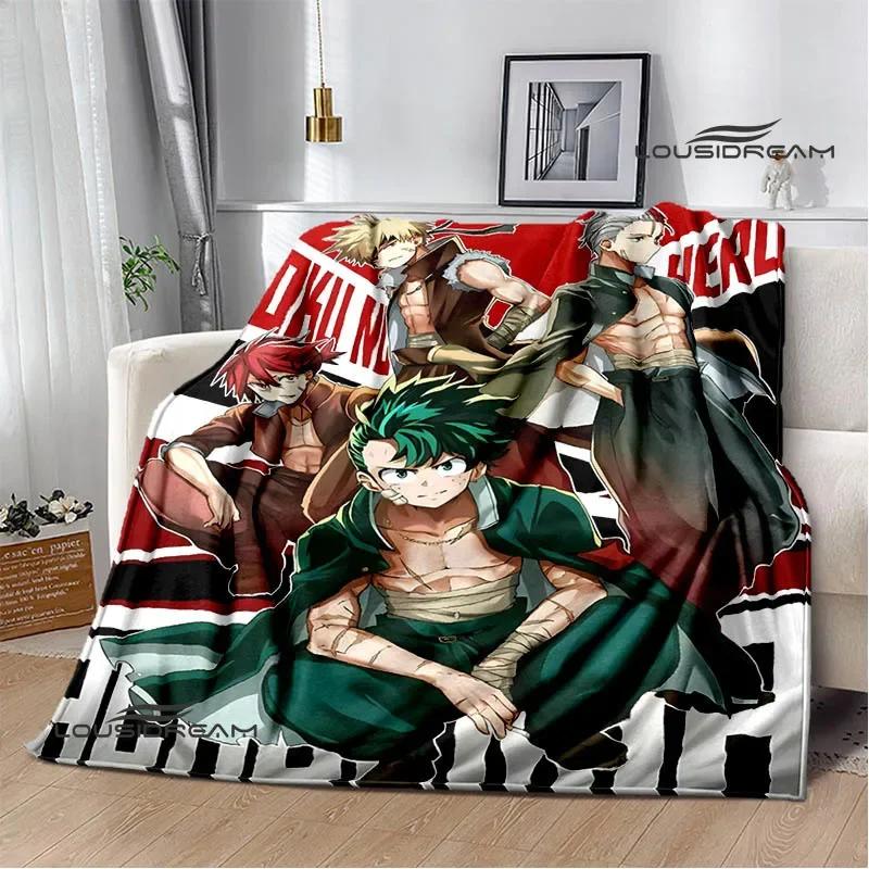 Decke mit Cartoon-Aufdruck „My Hero Academia“, warme Flanelldecken, weiche und bequeme Decke, Reisedecke für Zuhause, Geburtstagsgeschenk