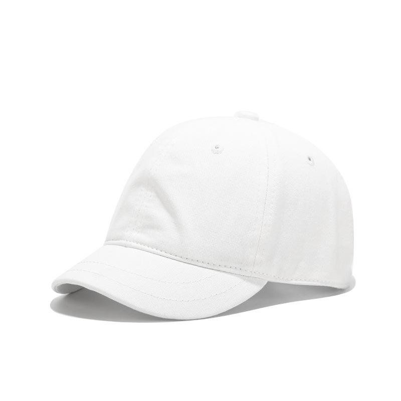 Unisex Short-Brim Baseball Cap: Soft-Top Equestrian Sun Hat with Duckbill Brim, Korean Style