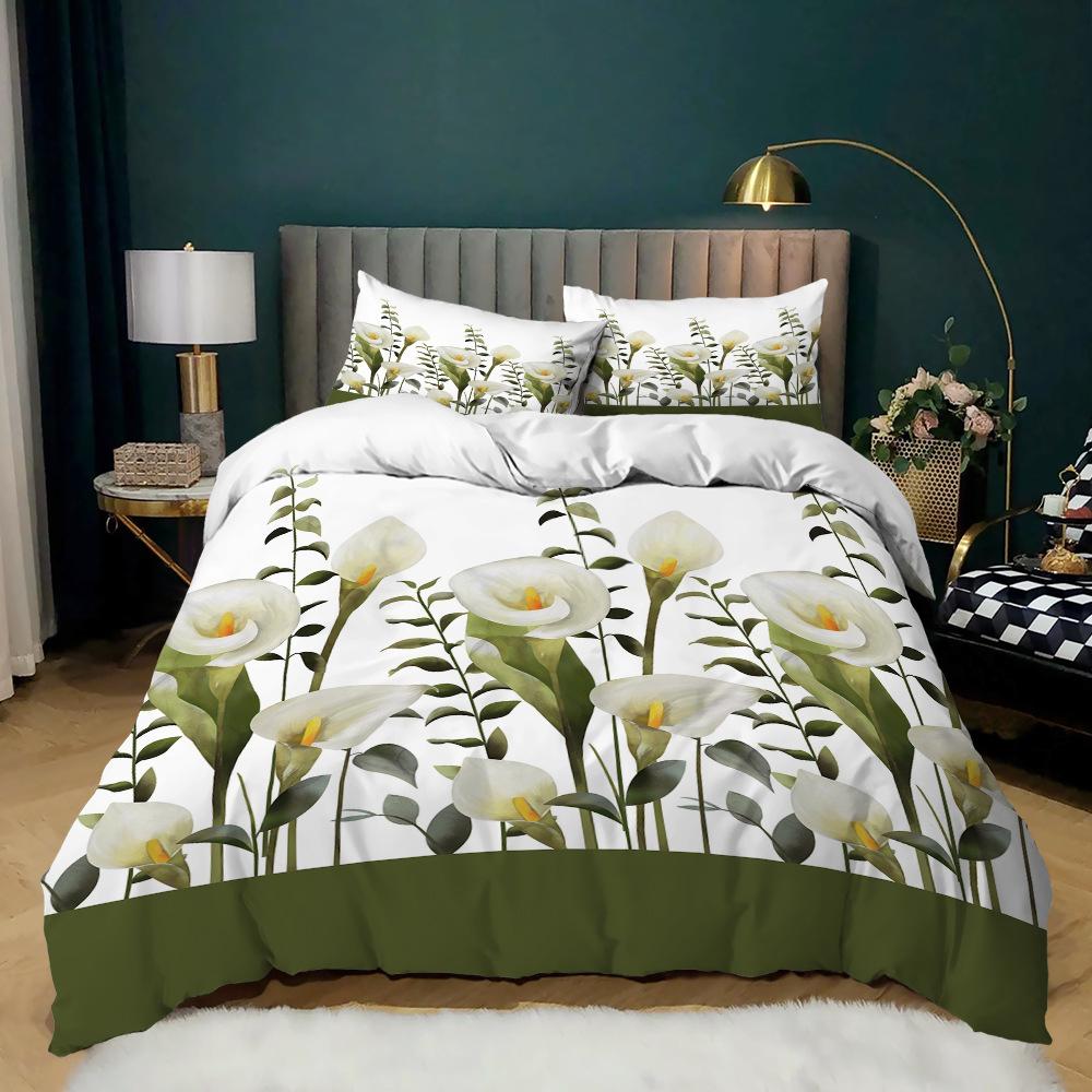 

Small Daisy Kit 3D Digital Printing Quilt Cover Flower Bedding Pastoral Three-Piece Set 135 * 200 (two-piece set) 90g