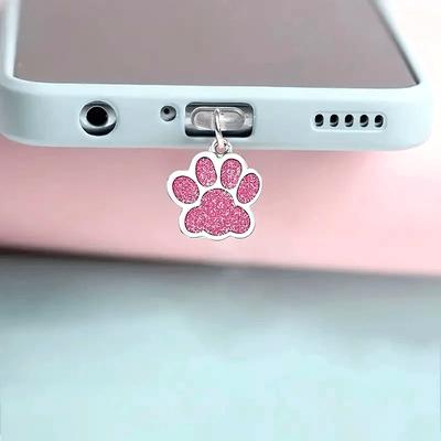 Schattige Roze Stofplug Voor Mobiele Telefoon, Geschikt Voor Type-C/iPhone Interface