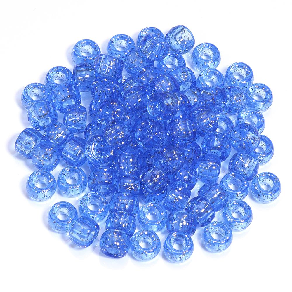 200pcs/lot Colored Acrylic Big Hole Beads For Jewelry Making Loose Spaced Round Bead DIY Bracelet Necklace Accessories Wholesale