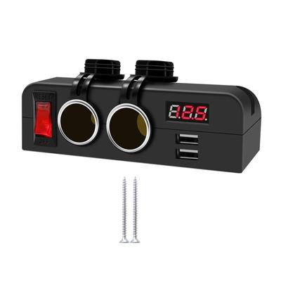 Panel gniazda ładowarki samochodowej 12V/24V Dwa porty USB Przycisk przełącznika RV Pojazdy