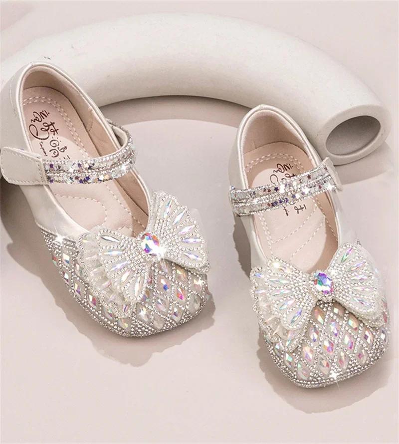 

Sweet Baby Girls Spring/SummerPopular Crystal Cute Bow Flat Shiny Catwalk Princess Shoes Kids Lightweight Soft Children Toddler 23Insole14.5cm бежевый