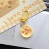 913 Cute Breakfast Plate Keychain - Fun Food Toy Pendant & Girlish Backpack Accessory for Couples & Friends