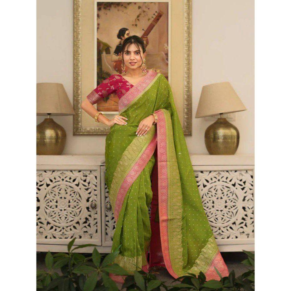 Trending Wedding Collection - Soft Lychee Silk Saree