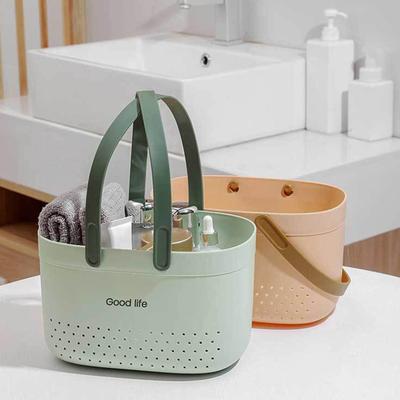 Cestino da bagno con manico Cestini portaoggetti drenanti cavi Borsa da doccia per il bagno di casa Dispensa Cucina Shampoo Snack Organizzatore di cosmetici ASL