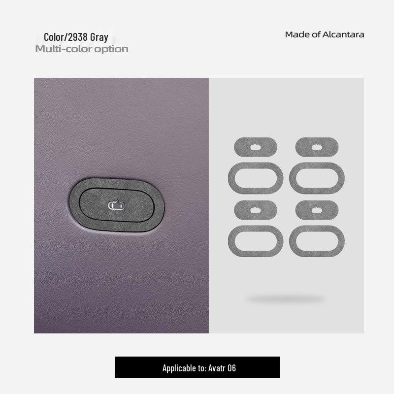 Shunyi Suede Decorative Sticker for Avatr 06 Car Door Switch