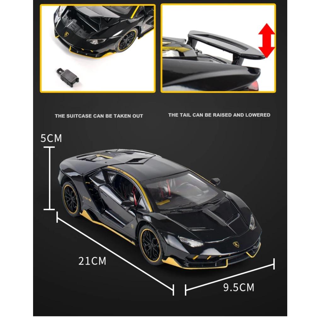 1/24 Diecast Lambor 770 High Simulation Alloy Sports Car Model Sound Super Racing Hot Car Wheel Children Gift Miniature Car
