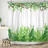 Green Eucalyptus Leaves Plant Shower Curtain Watercolor Leaf Floral Flower Boho Waterproof Bathtub Bathroom Shower Curtain Decor