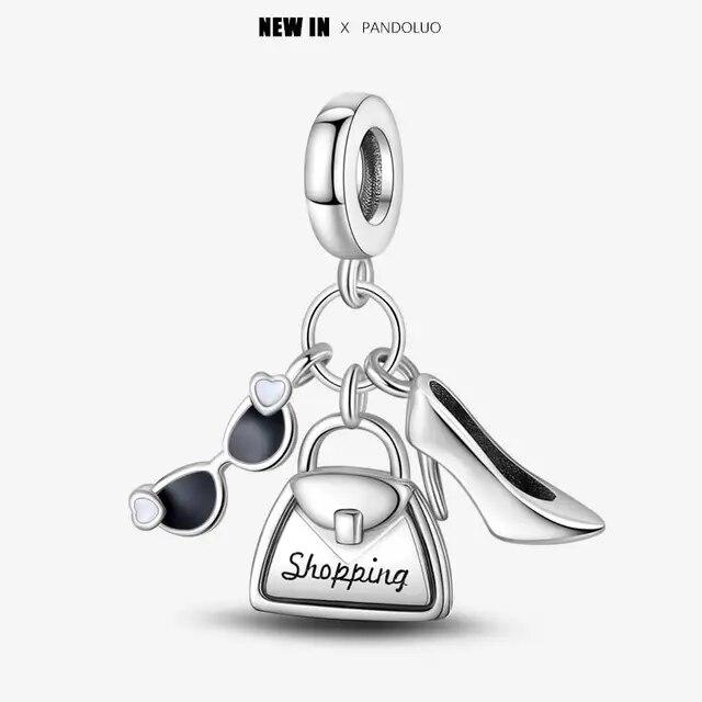 Novità Elementi Musicali Set da Tre Pezzi Perline Charm Si Adatta Nuovo Bracciale Argento 925 Donne Ciondolo Perla Gioielli Regalo
