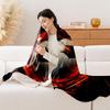 1pc Soccer Ball Print Flannel Blanket - High Weight Soft Warmth, Light -Friendly All-Season Throw for Sofa, Bed, Office & Travel
