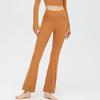 New High Waisted Yoga Bell Bottom Pants For Women With Nude Feel, Peach Hip Lifting Sports And Fitness Pants, Tight Fitting And Slimming Yoga Pants