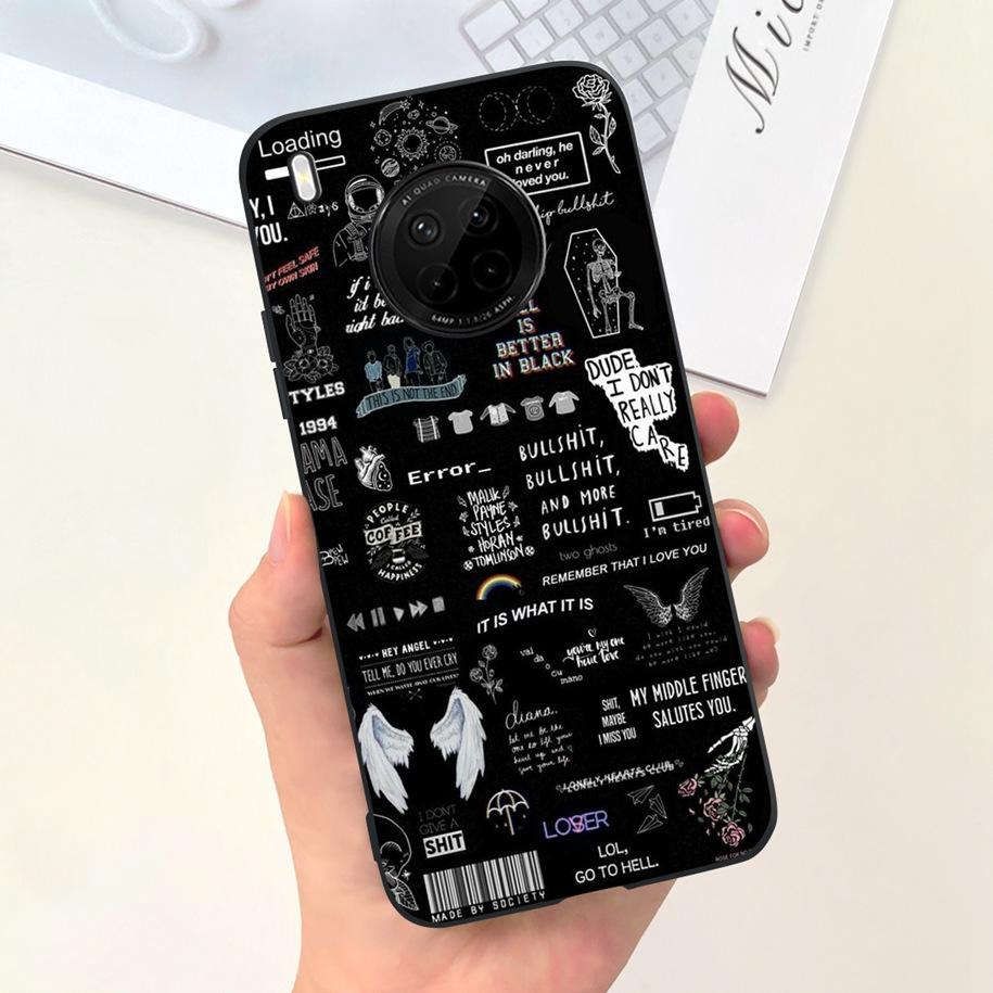 For Huawei Y9a 2020 Silicone Case FRL-22 FRL-23 Cute Astronaut Love Heart Slim Soft TPU Phone Case on Huawei Nova Y9a Y 9A Cover