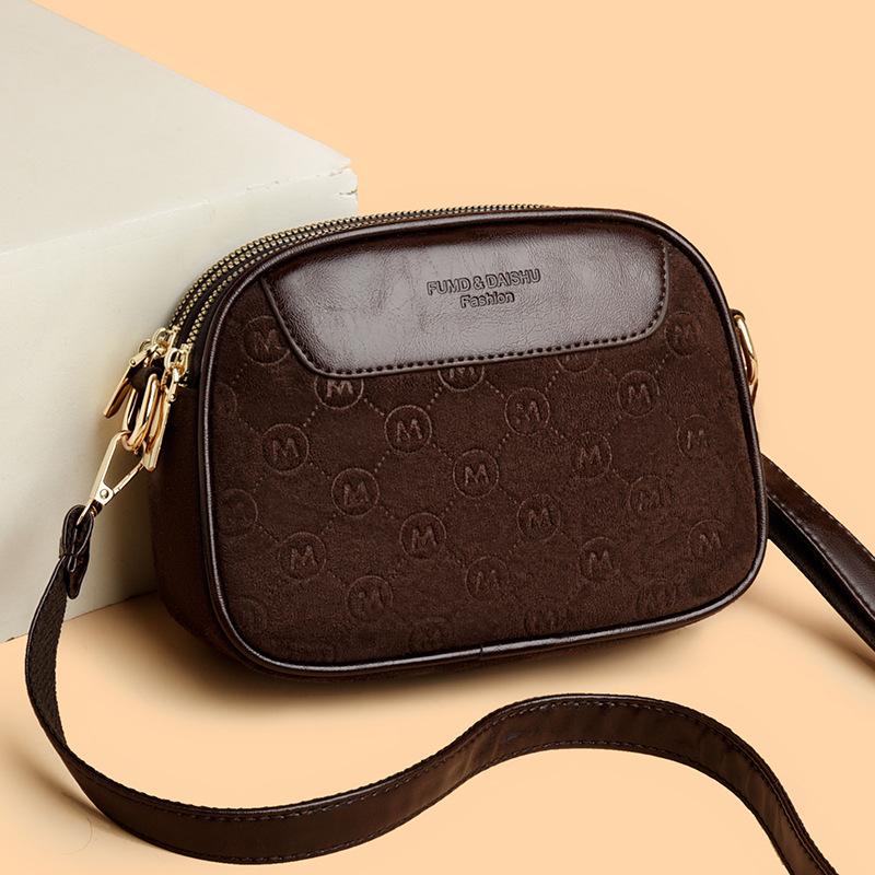 Ladies Multi-layer Fashion Crossbody Bag, Single Shoulder Small Round Bag, Casual Style