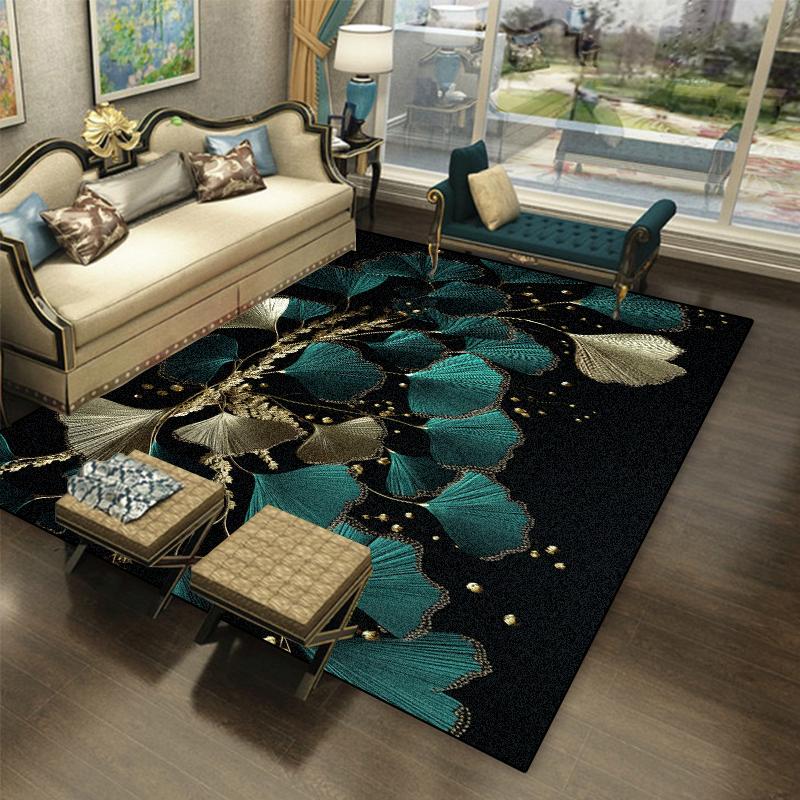 Světle luxusní zelený koberec pro dekoraci obývacího pokoje severské koberce dekorace pohovkové zóny podlahová rohož do salonku koberce velké plochy ložnice
