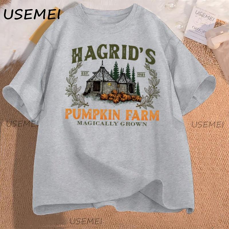 Hagrid Pumpkin TShirt Fall Wizard Tee Halloween Pumpkin Patch Autumn TShirt Magical Farm Cozy Wizard Fall T Shirt Unisex Tees