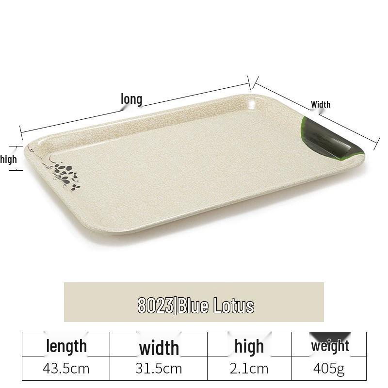 Melamine Rectangular Serving Tray for Cups, Bread, and Cake