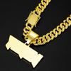 Hot Selling Hip-hop Alloy Full Diamond Letter Pendant In Europe and America, Cuban Necklace, Trendy Men's Accessory