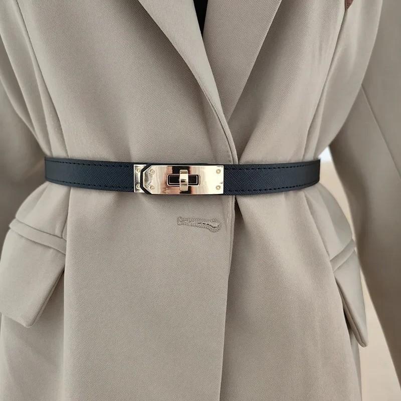 Womens Genuine Leather Adjustable Waist Belt For Stylish Office Wear And Denim Outfits