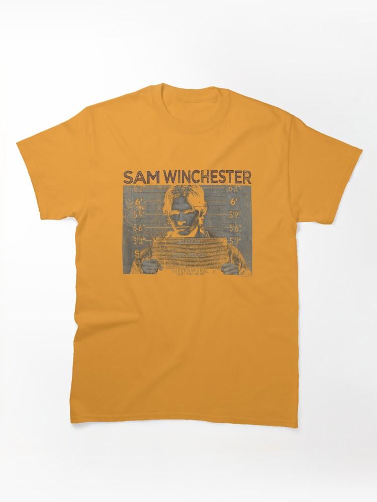 City Hunter Supernatural Sam Winchester Mugshot Portrait Design Classic Unisex T-Shirt