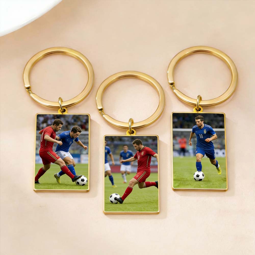 Print Demand Photo Keychain Personalized Custom Gift For Women Men Mother Father Dad Family Couple Stainless Steel Key Ring
