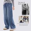 Disney Girls' Wide-Leg Straight-Leg Jeans