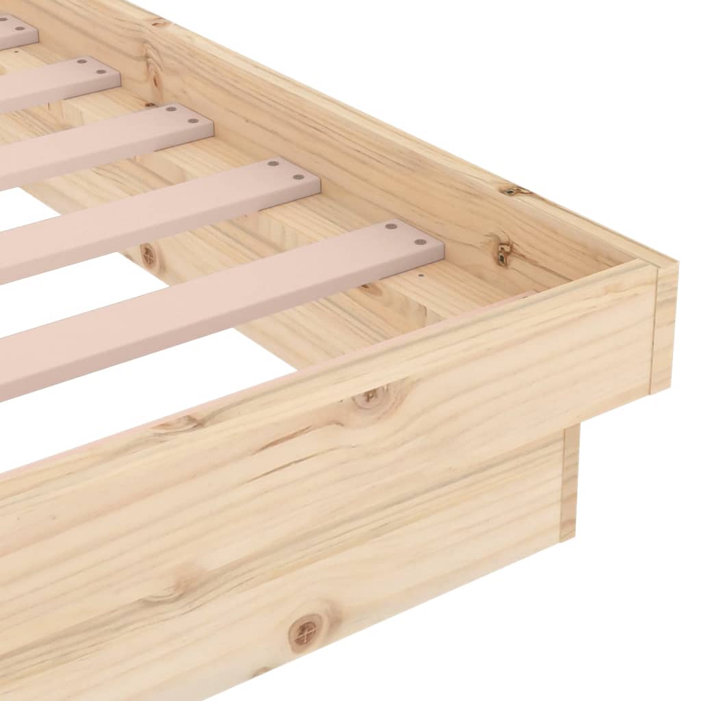 Solid Wood Bed Frame 90 X 190 Cm