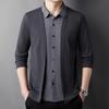 Frühlings Herren Zwei-in-Eins Hemd Pullover Strickjacke Strickpullover