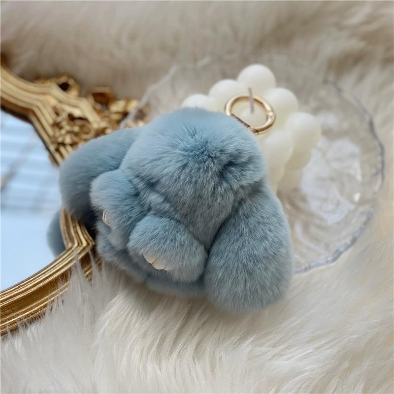 Kaninchen Auto Schlüsselanhänger Weibliches Kaninchenhaar Mini Kaninchen Taschenanhänger Ins Handy Anhänger