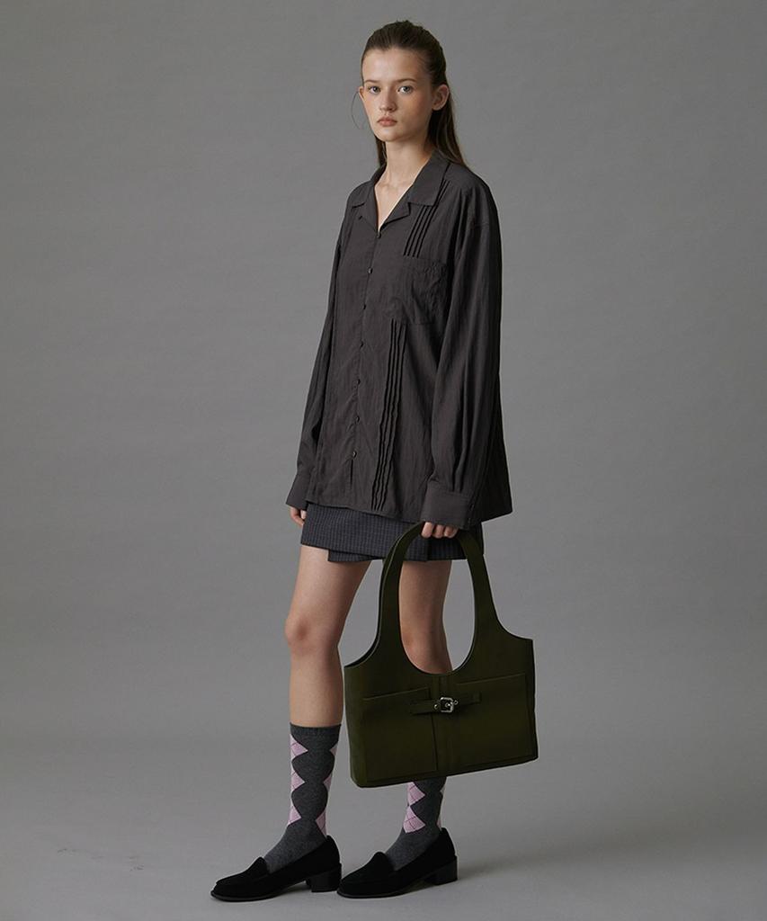 Ttudement 60S Oval Handle Pocket Bag Khaki