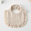 Ruffle Baby Drool Bibs: Pure Cotton Printed Lace Bibs