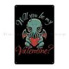 Valentine Cthulhu Metal Signs Party Cinema Club Cave Create Tin Sign Poster