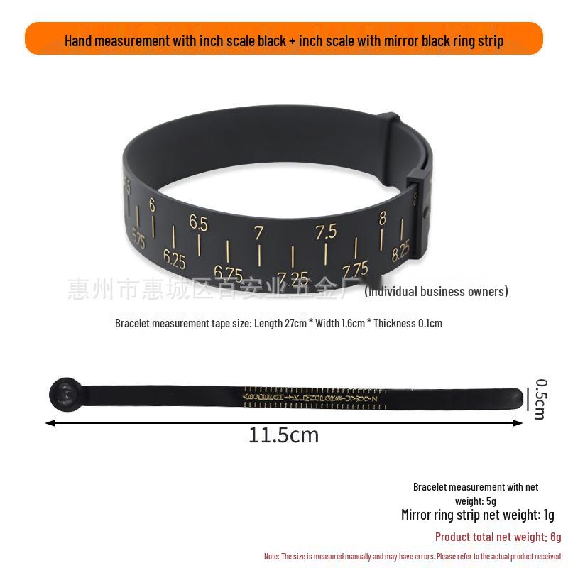 Standard Bracelet and Ring Size Measuring Tool with Magnifying Glass