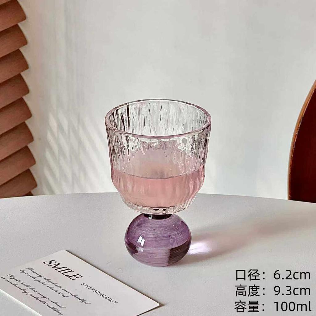 Sevimli Küre Tabanlı Cam Yaratıcı Orta Yüzyıl Viski Bardağı Baijiu Bardağı Çay İçme Bardağı Meyve Suyu Bardağı