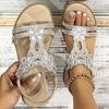 Women's Sandals Bling Bling Crystal Sandals Summer 2025 New Shoes For Women Low Heels Flat Sandalias Mujer Footwear Summer Shoes