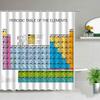 Periodic Table Of Elements Shower Curtain In The Bathroom Decor Chemical Form Digital Print Waterproof Cloth Curtains With Hooks