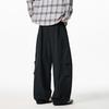 Fashion Bottom Clothes Pants Japanese Style Men's Solid Color Simple Basic Casual Trendy Loose Wide Leg Cargo Trousers