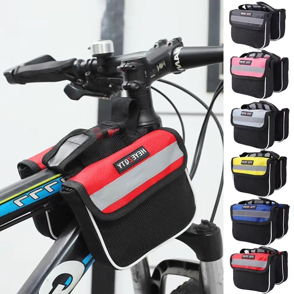 Large Capacity Bicycle Saddle Bag Waterproof Mountain Bike Crossbar Bag Cycling Accessories